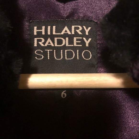 Hilary Radley Deep Purple Coat, Size 6 - Picture 6 of 6